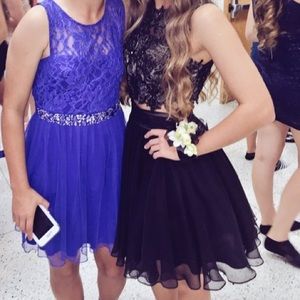 Black two piece formal dress